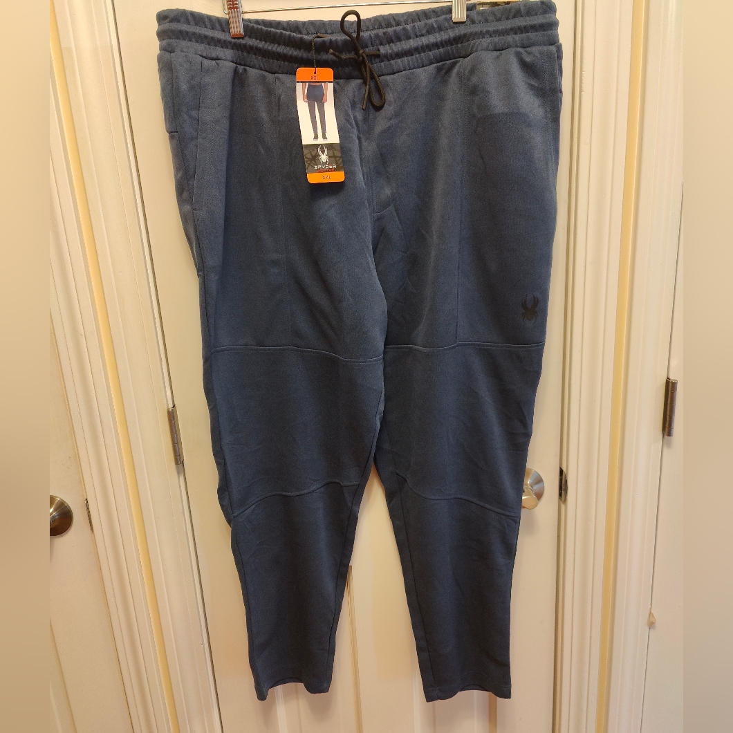 Spyder Active Pull On Jogger Sweat Pants Mens Size Xxl Blue